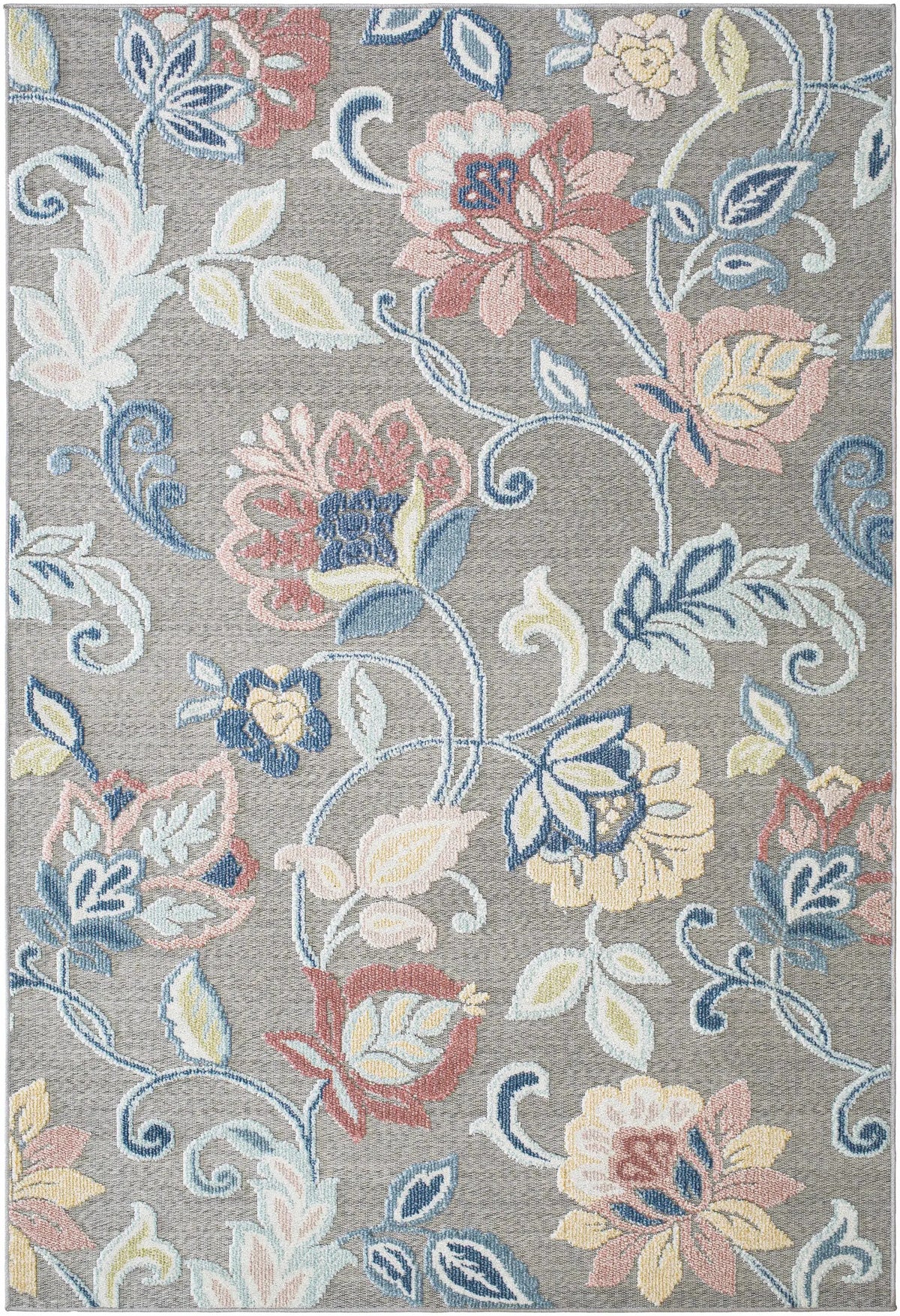 Piers Gray Outdoor Area Rug - Clearance