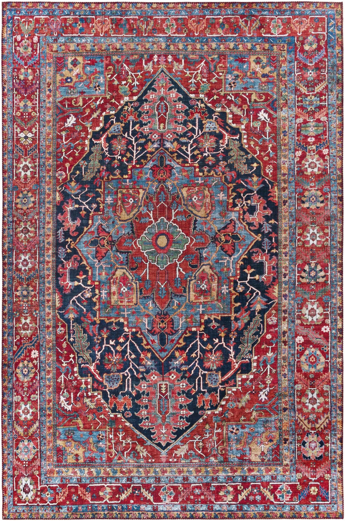 Pauline Red Medallion Performance Rug, photo 9 of 15