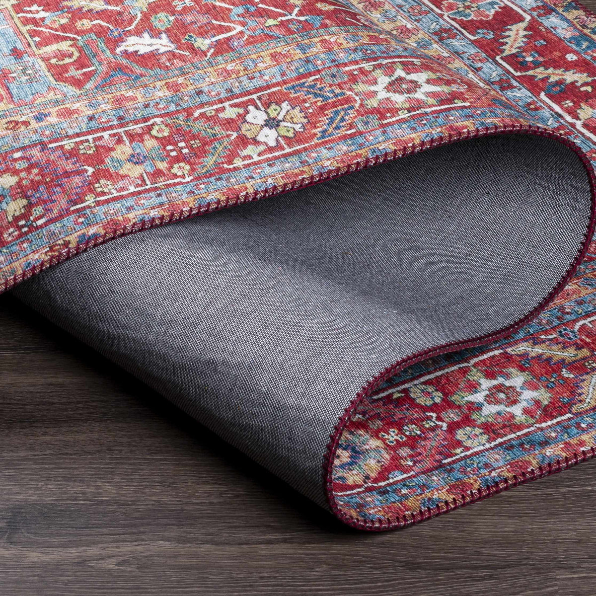 Pauline Red Medallion Performance Rug, photo 4 of 15