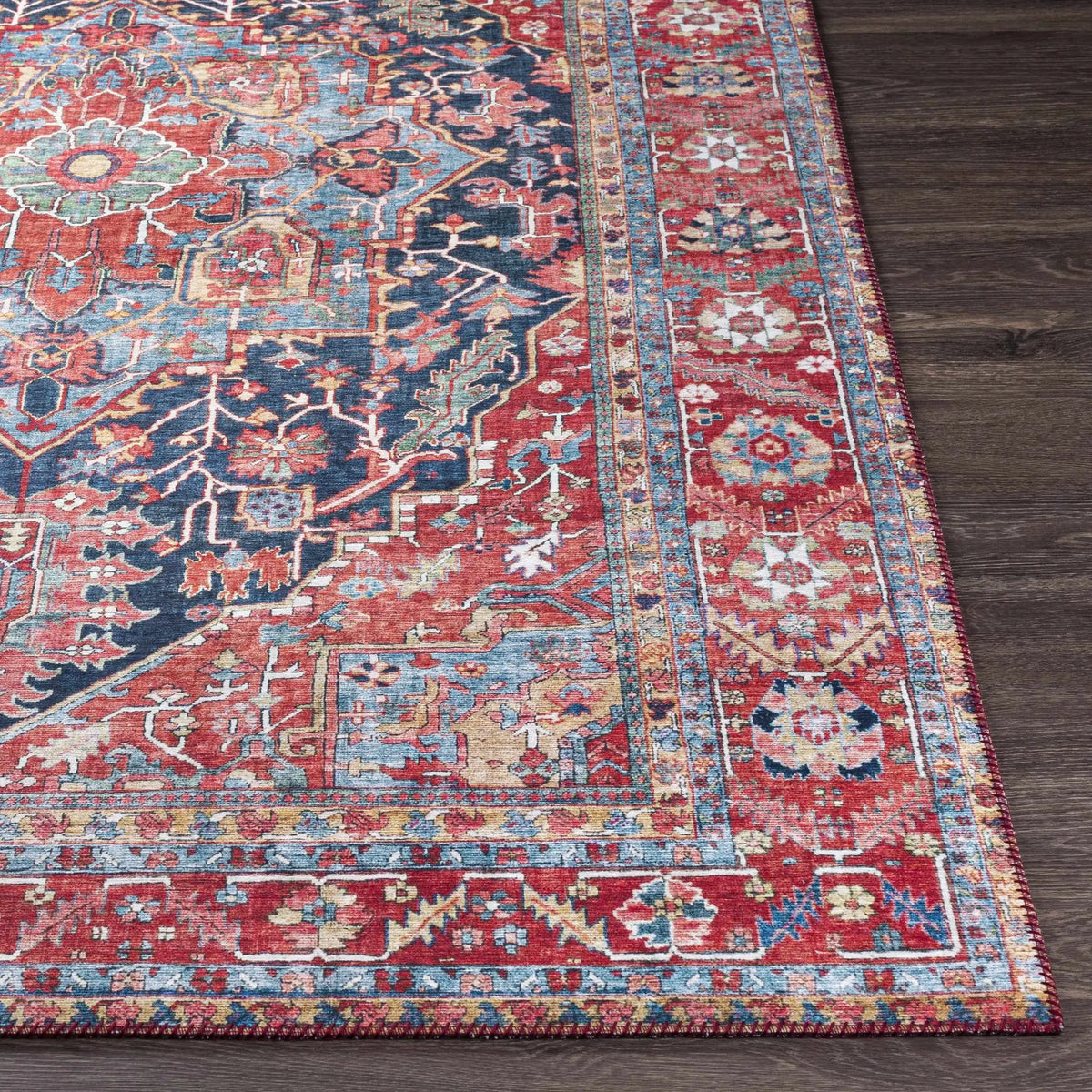 Pauline Red Medallion Performance Rug, photo 11 of 15