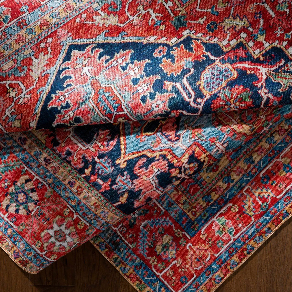 Pauline Red Medallion Performance Rug, photo 13 of 15