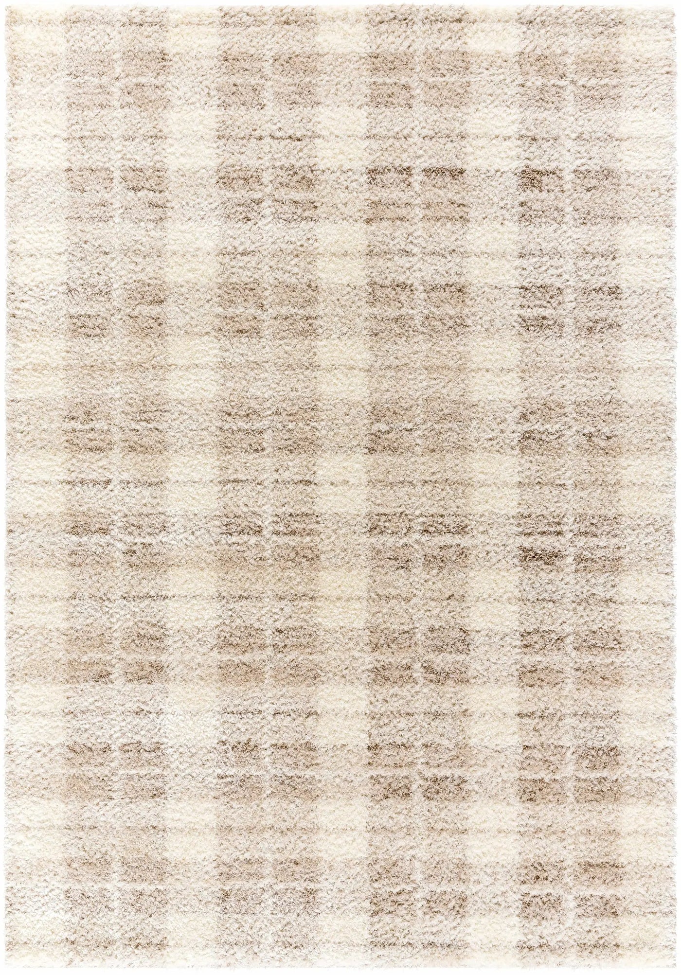 Anfisa Cream Luxe Shag Area Rug by Boutique Rugs