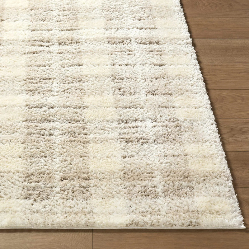 Anfisa Cream Luxe Shag Area Rug by Boutique Rugs