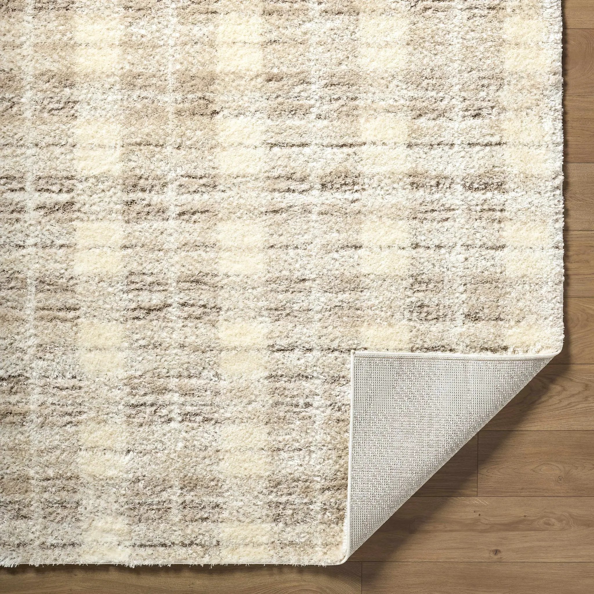 Anfisa Cream Luxe Shag Area Rug by Boutique Rugs