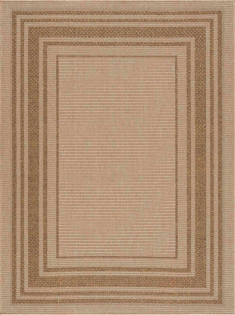 Isoko Bordered Faux Jute Outdoor Rug by Boutique Rugs
