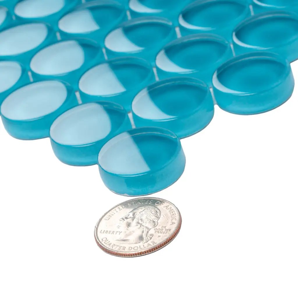 Sapphire Blue 12x12 Glossy Penny Round Glass Mosaic Tile (5 pack, 5 sq ft/case) by Apollo Tile
