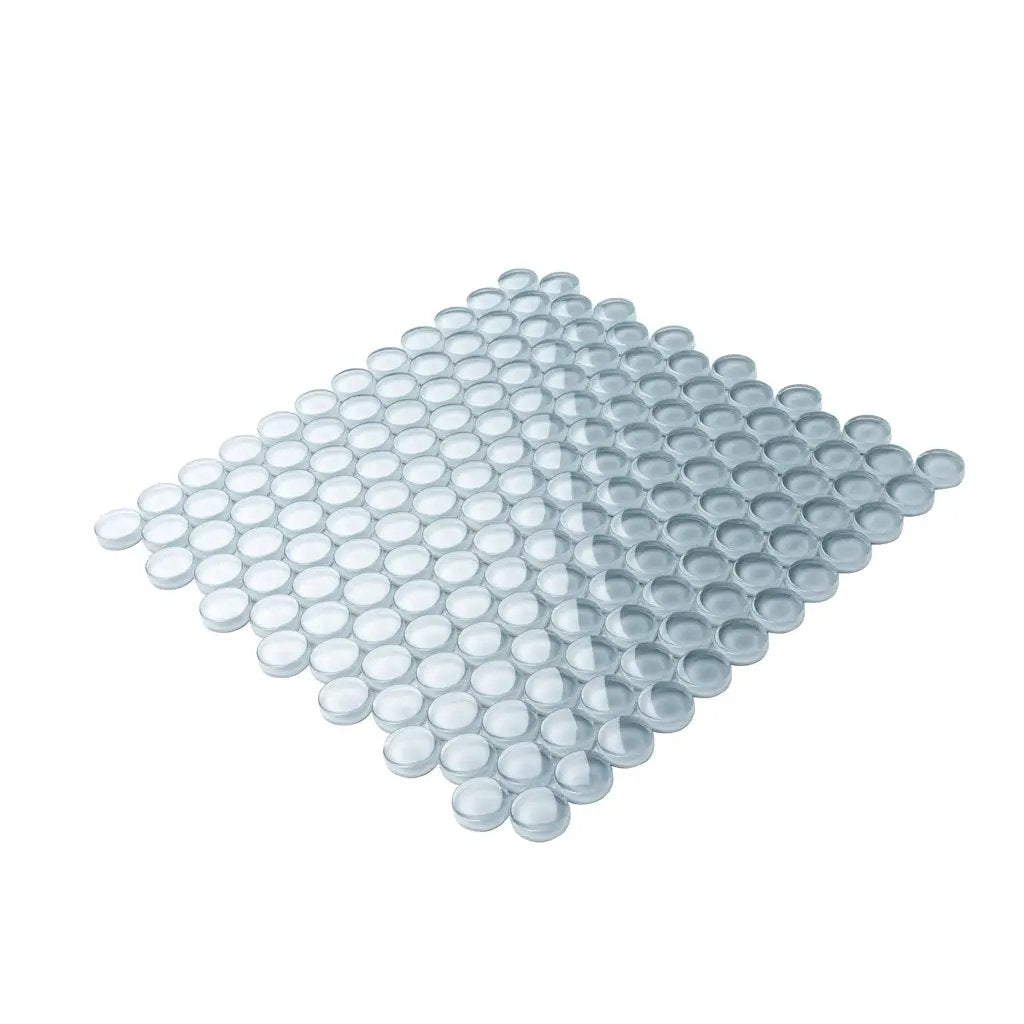 Gray 12x12 Glossy Penny Round Glass Mosaic Tile (5 pack, 5 sq ft/case) by Apollo Tile