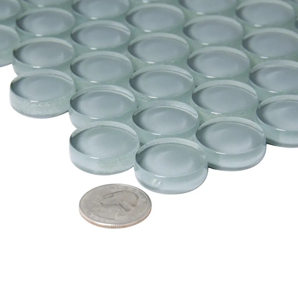 Stone Blue 12x12 Glossy Penny Round Glass Mosaic Tile (5 pack, 5 sq ft/case) by Apollo Tile
