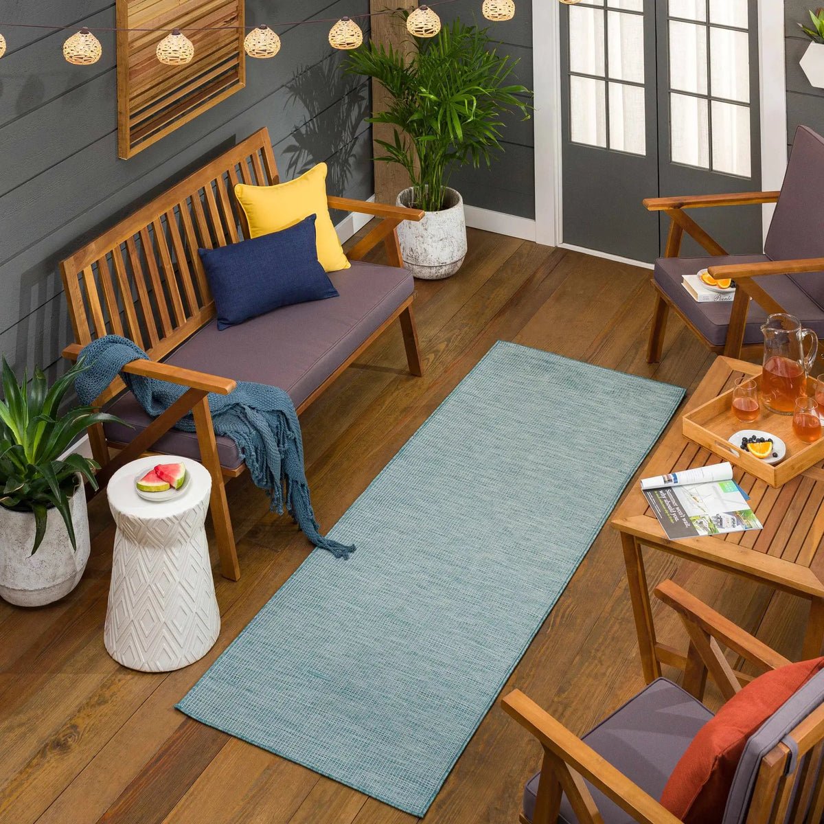 Ponemah Outdoor Area Rug - Clearance, installed in a room 2