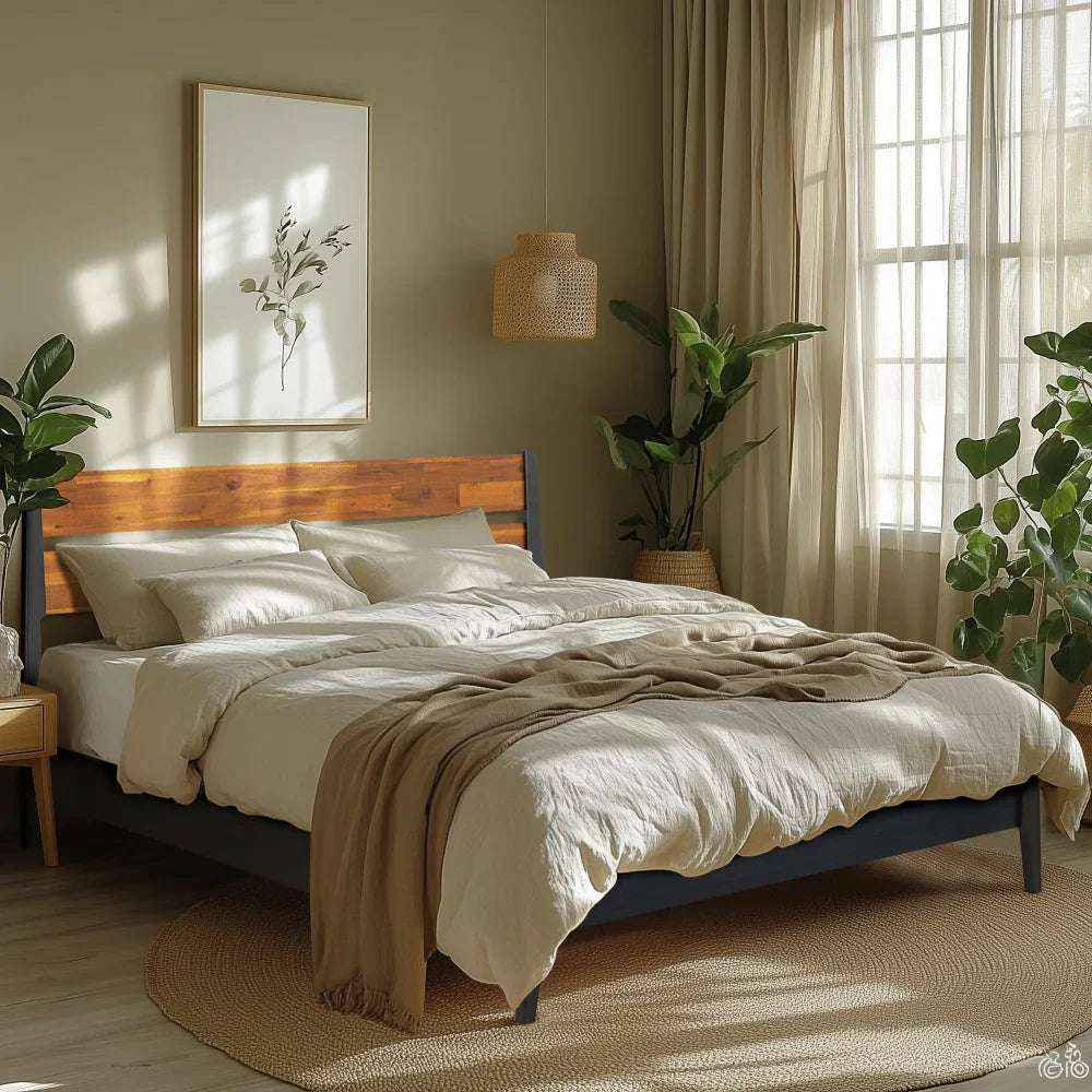 Callisto Solid Wood Bed Frame by Megsu