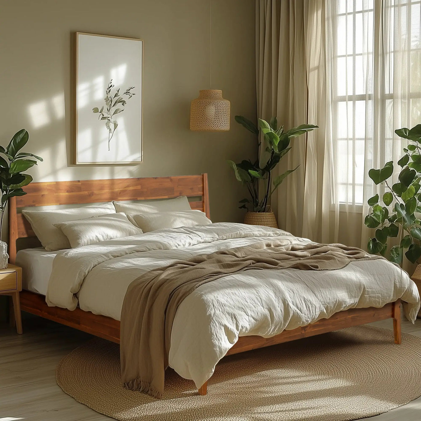 Callisto Solid Wood Bed Frame by Megsu