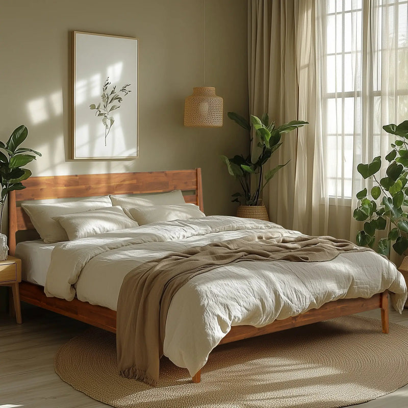 Callisto Solid Wood Bed Frame by Megsu
