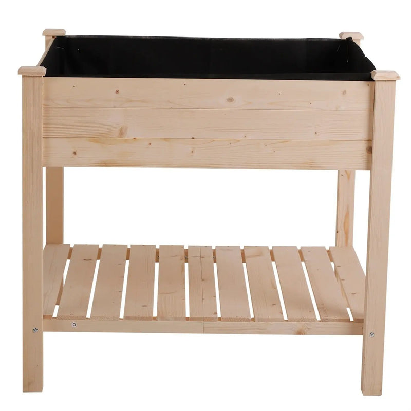 FarmHome Square Fir Wooden Raised Garden Planter Box by HomePacific