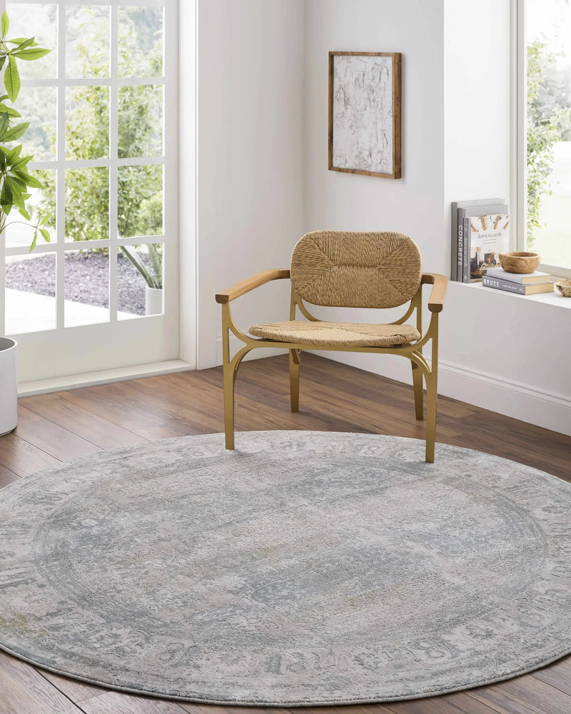 Pryce Blue Gray Thick Luxe Boutique Rug by Boutique Rugs