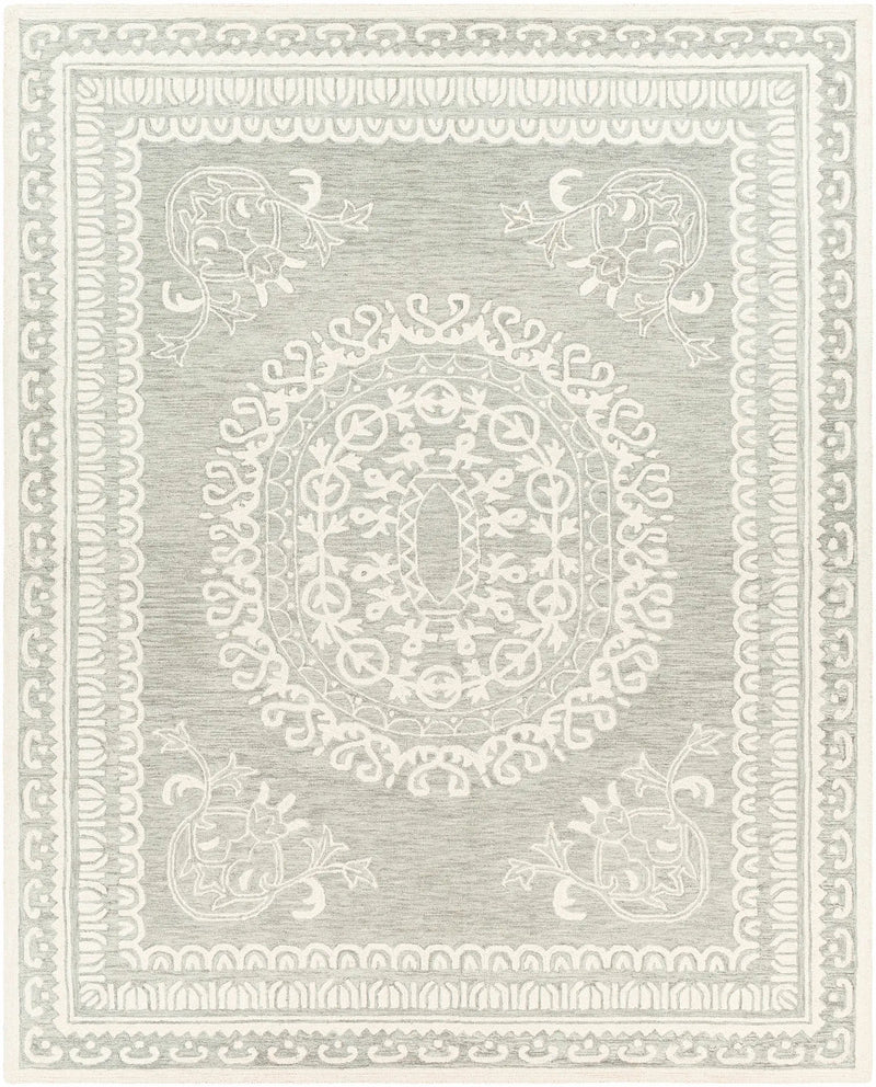 Parson Ivory/Sage Wool Area Rug by Boutique Rugs