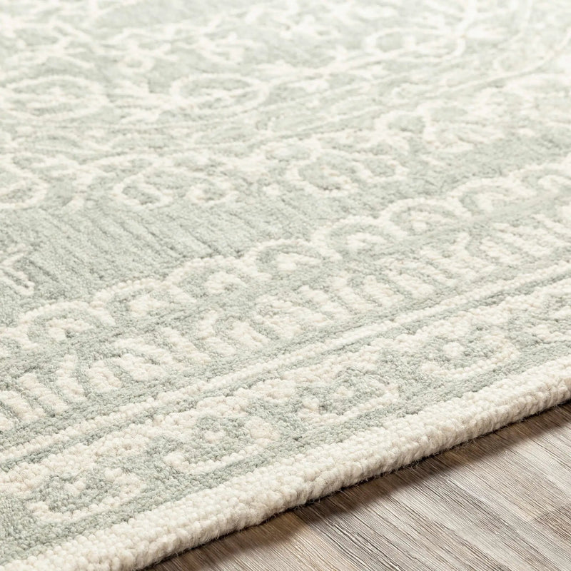 Parson Ivory/Sage Wool Area Rug by Boutique Rugs