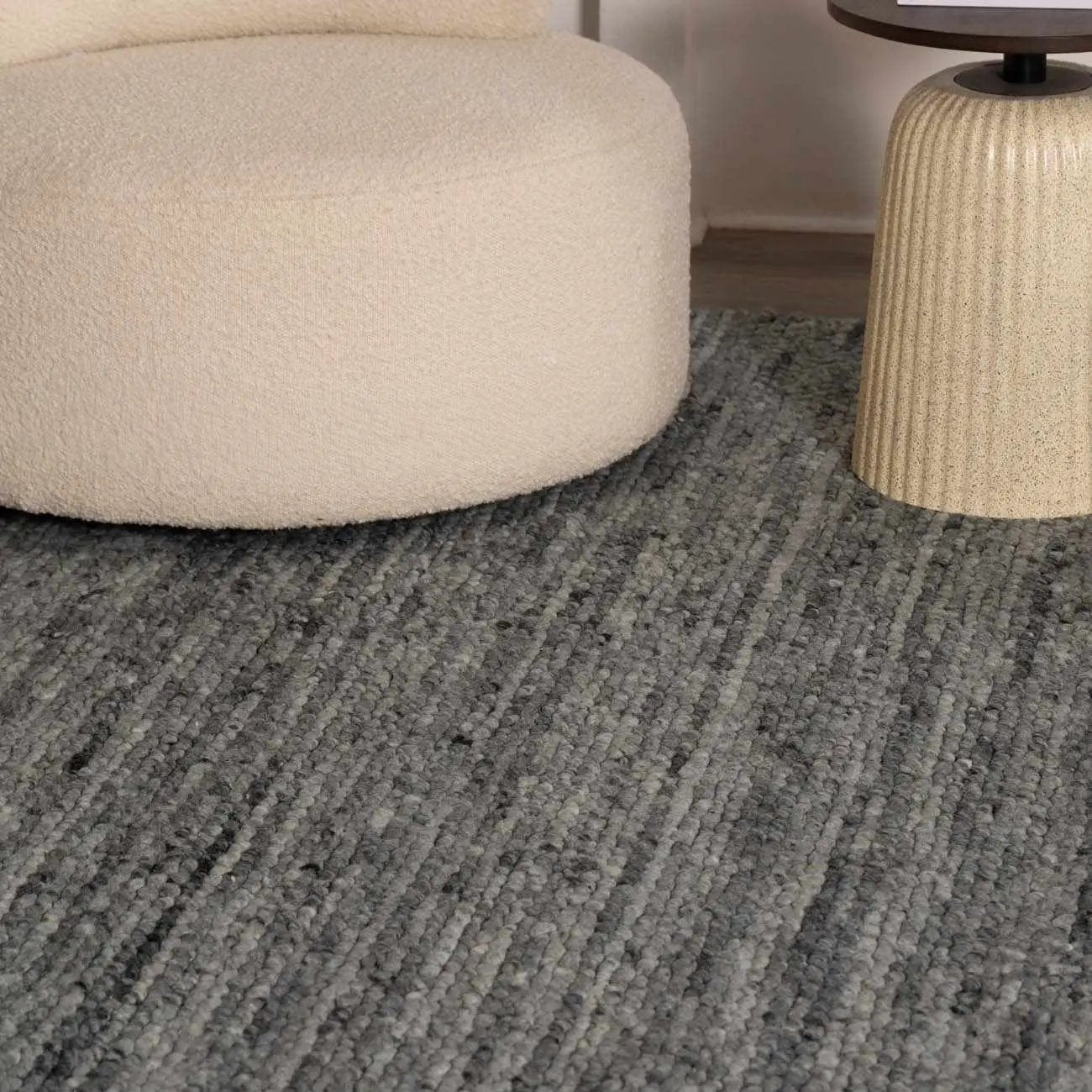 Olisa Charcoal Wool Area Rug by Boutique Rugs