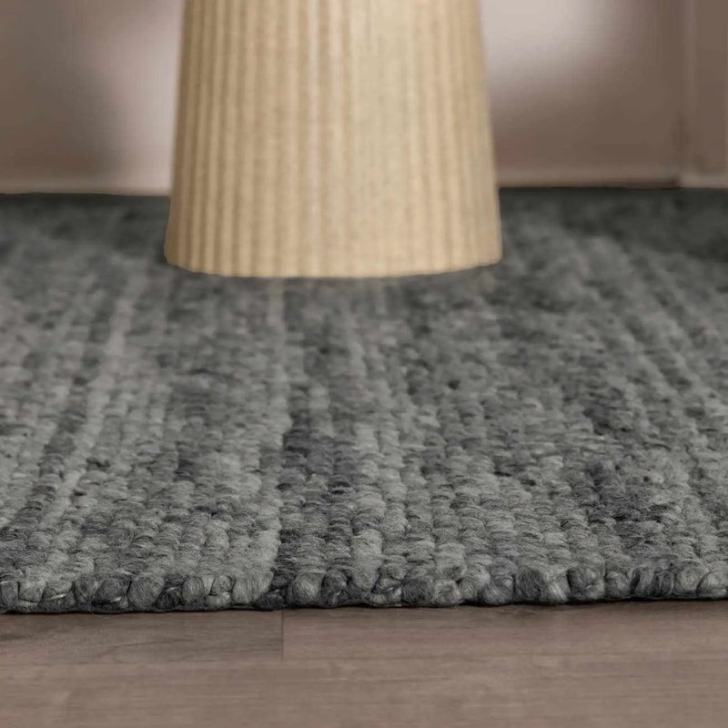 Olisa Charcoal Wool Area Rug by Boutique Rugs