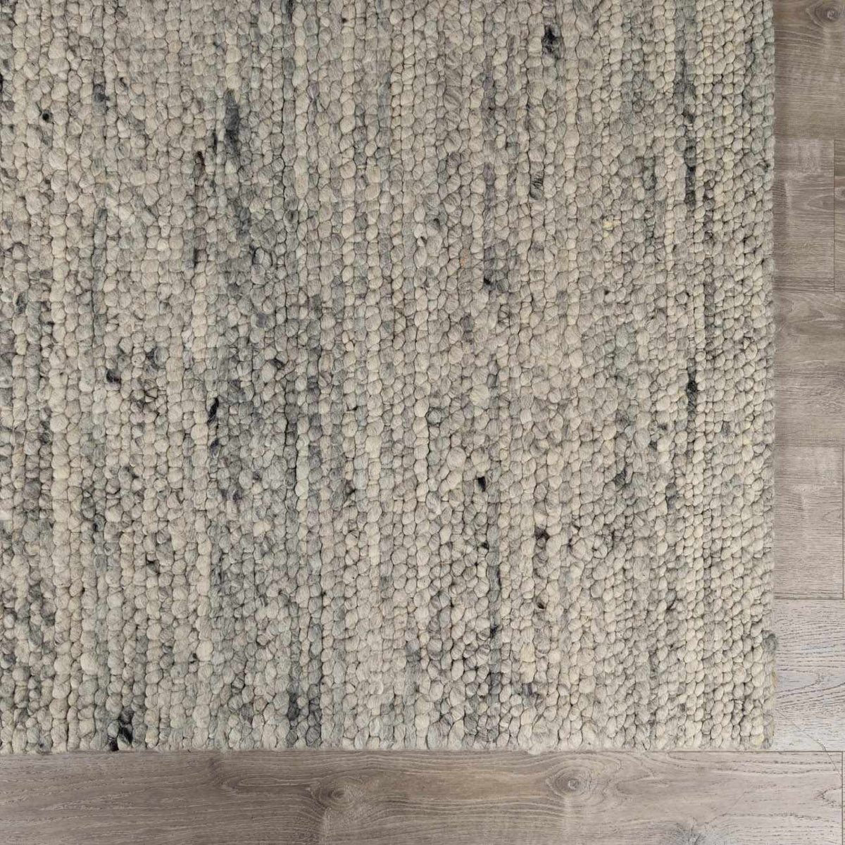 Olisa Gray Wool Area Rug, detail
