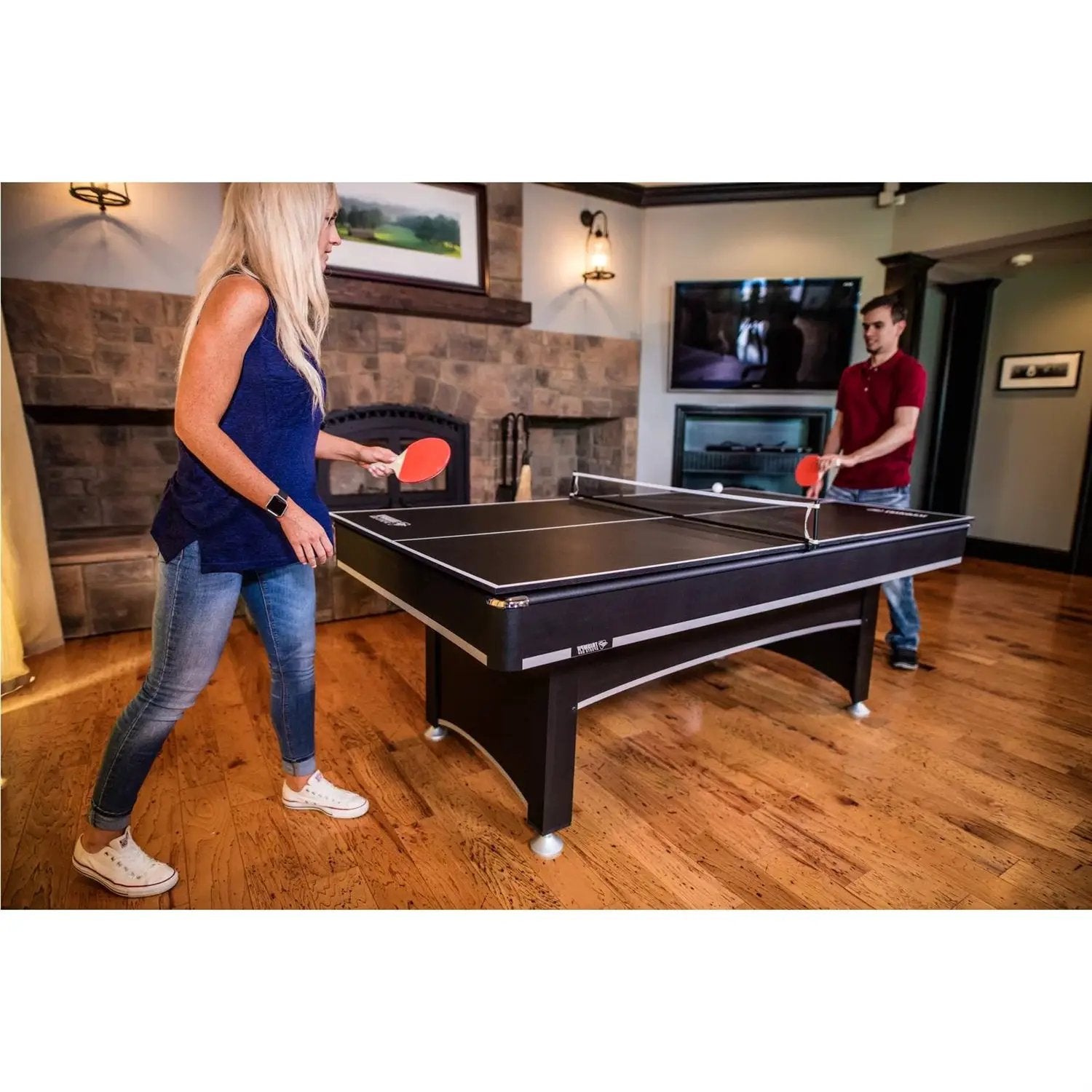 7-Foot 2-in-1 Conversion top Pool Table Ping Pong Table Set by HomePacific