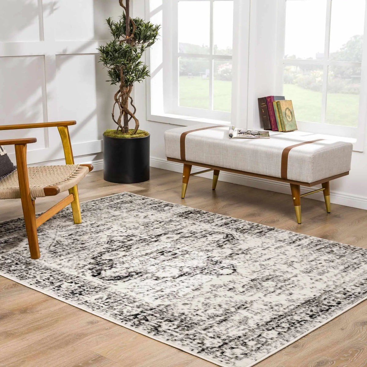Park Black&Gray Area Rug - Clearance, installed in a room 2