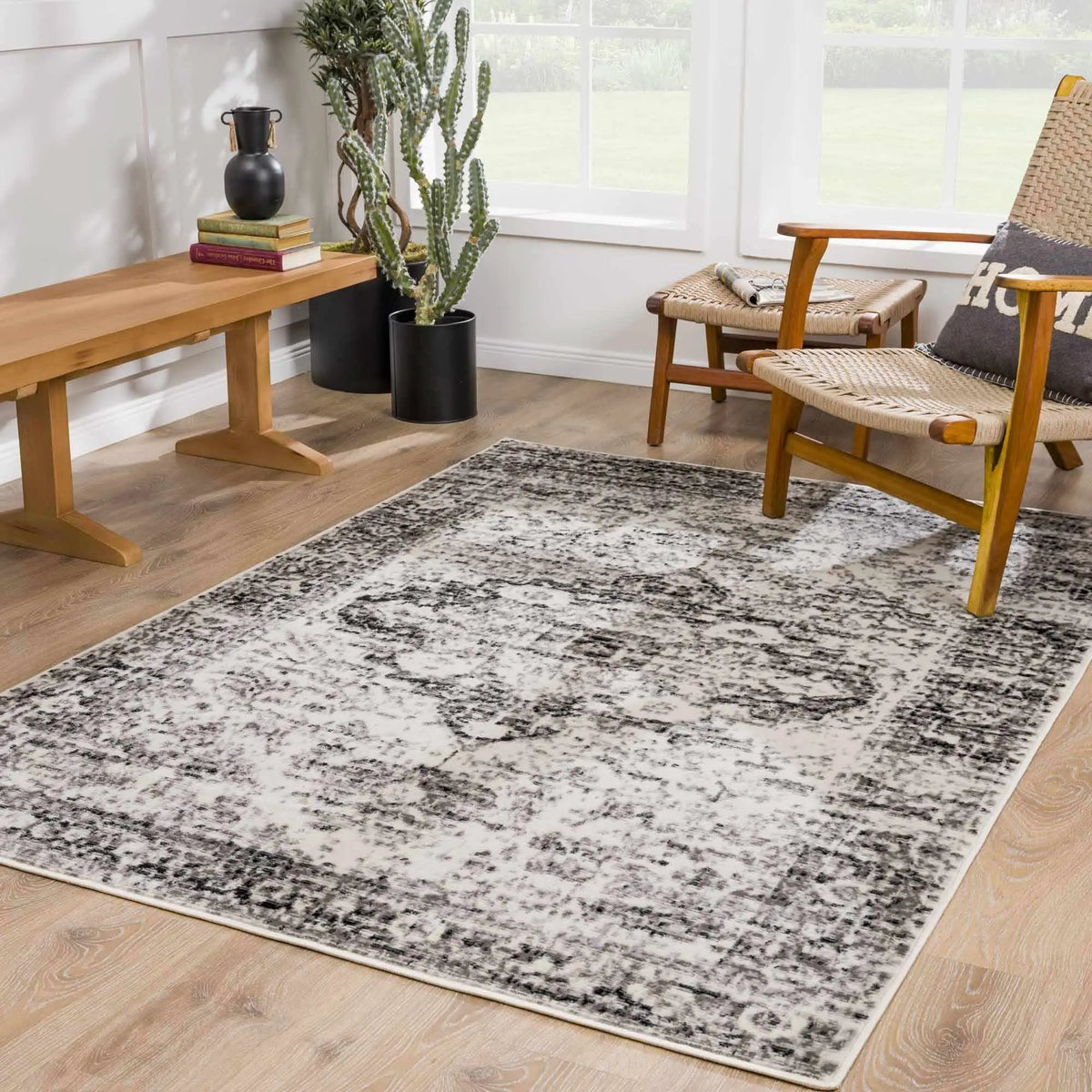 Park Black&Gray Area Rug - Clearance, installed in a room