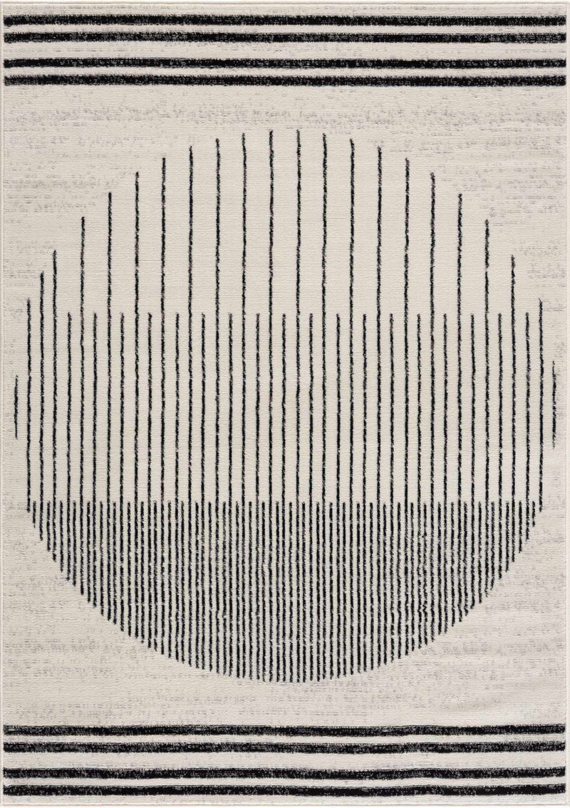 Angus Black&White Geometric Area Rug by Boutique Rugs