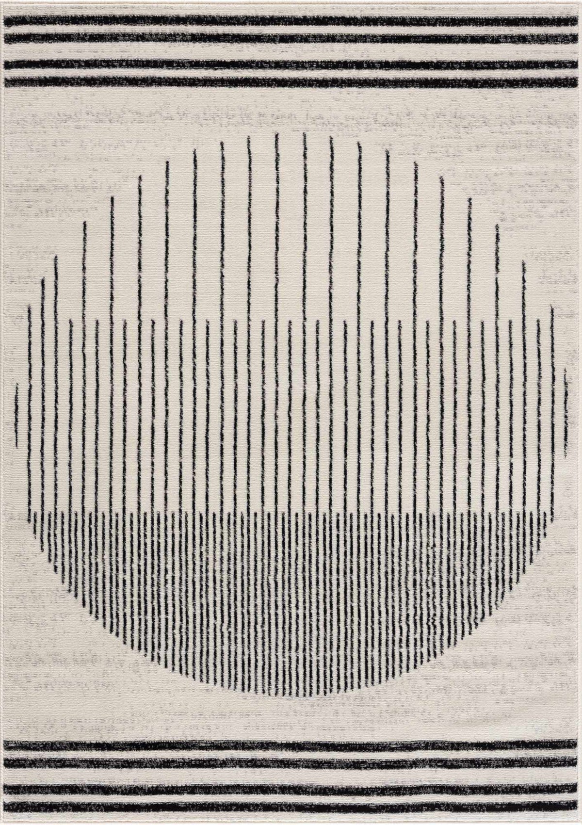 Angus Abstract Black and White Area Rug, photo 2 of 16