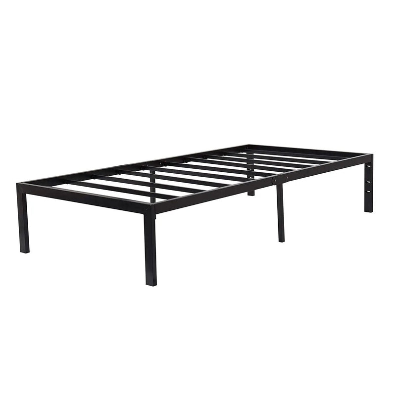 Twin size Modern Heavy Duty Black Metal Platform Bed Frame by HomePacific