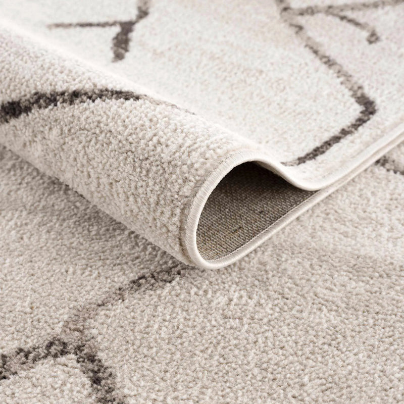 Azzan Cream & Charcoal Area Rug by Hauteloom