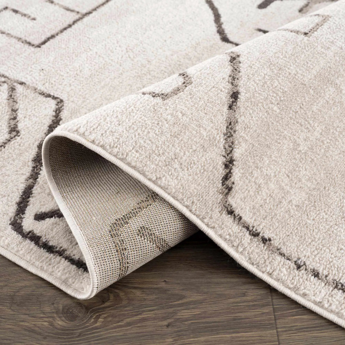 Azzan Cream & Charcoal Area Rug, photo 7 of 14