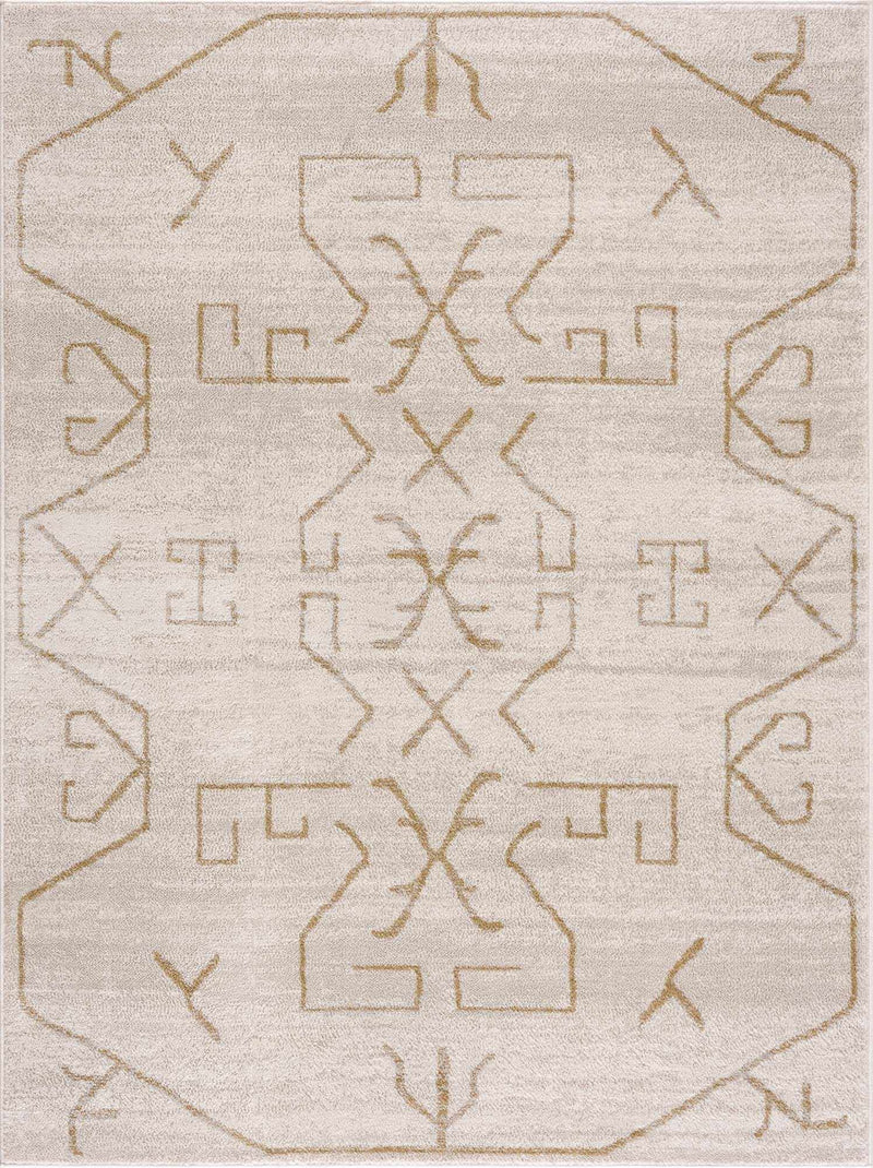 Azzan Cream & Gold Area Rug - Clearance by Boutique Rugs