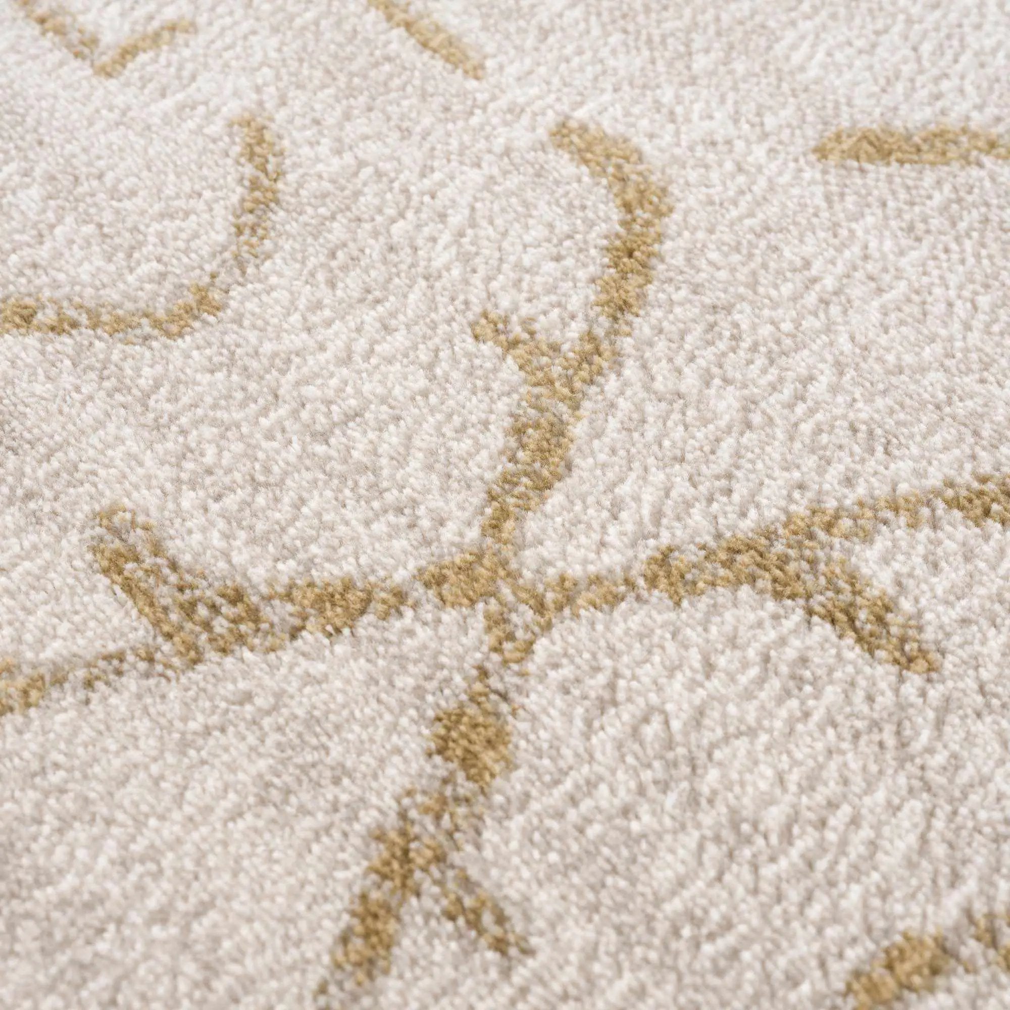 Azzan Cream & Gold Area Rug - Clearance by Boutique Rugs
