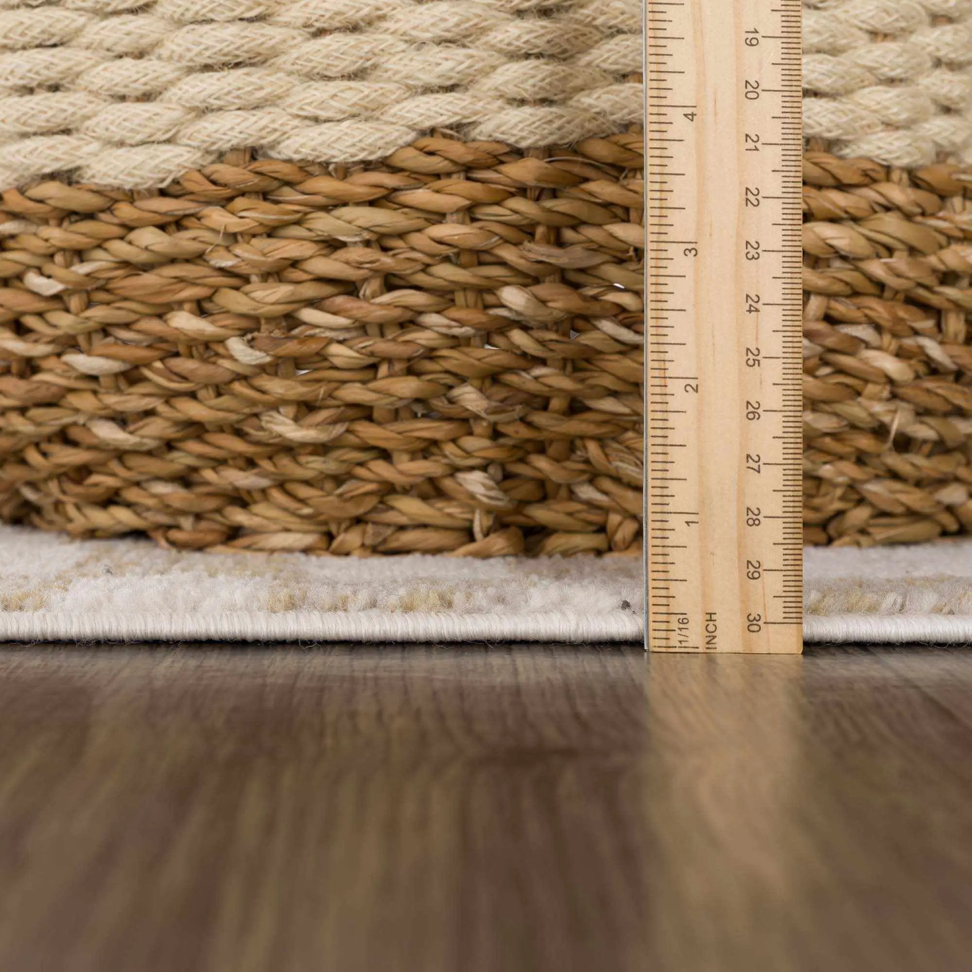 Benjy Irregular Checkboard Rug - Cream&Gold by Boutique Rugs