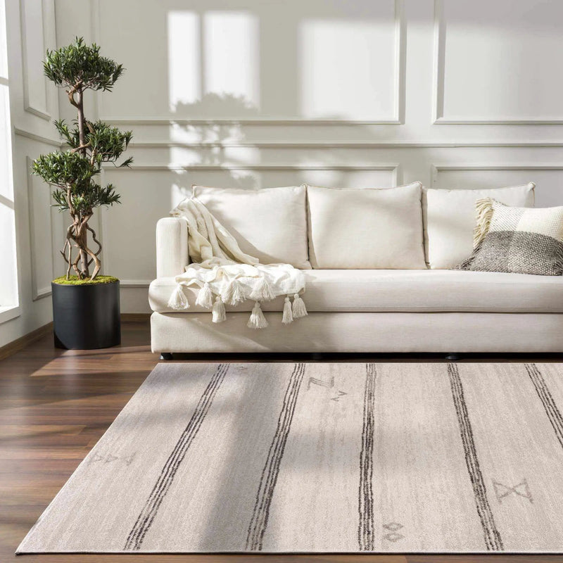 Deja Cream & Charcoal Area Rug - Clearance by Boutique Rugs