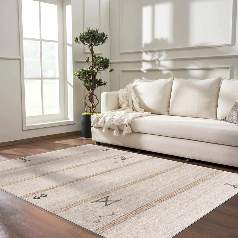 Deja Cream & Gold Area Rug - Clearance by Boutique Rugs
