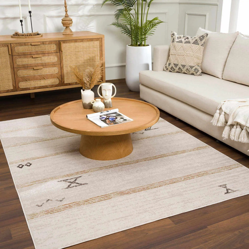 Deja Cream & Gold Area Rug - Clearance by Boutique Rugs