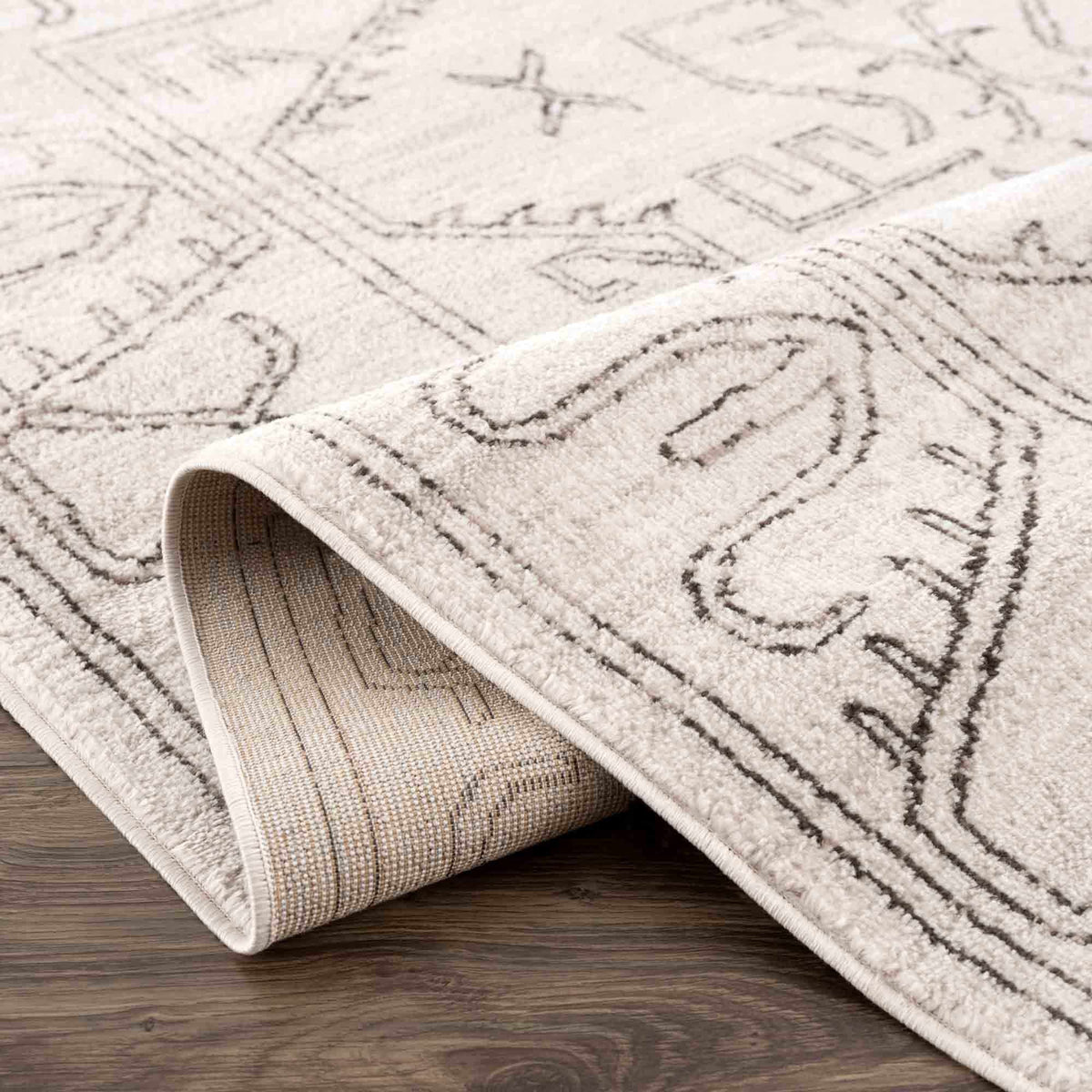 Divya Cream & Charcoal Area Rug - Clearance, photo 7 of 14