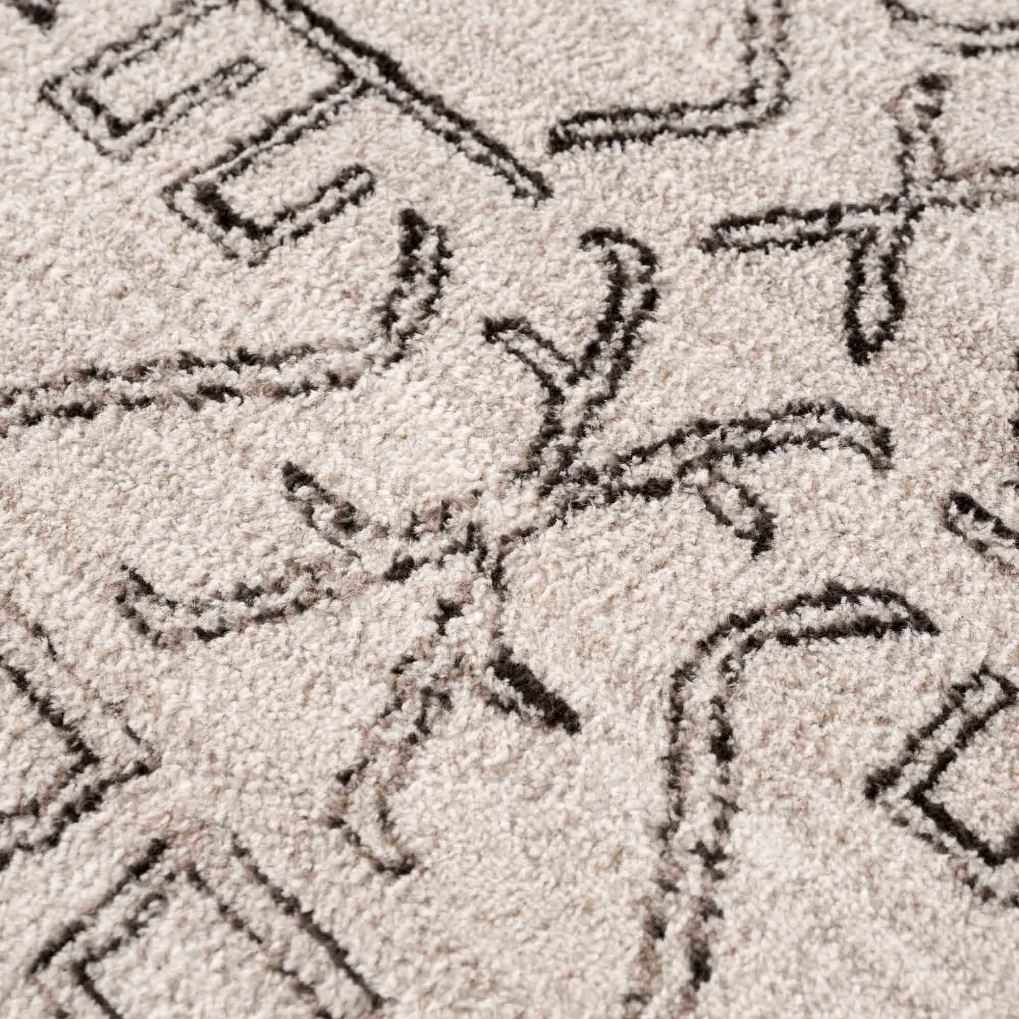 Divya Cream & Charcoal Area Rug - Clearance by Boutique Rugs