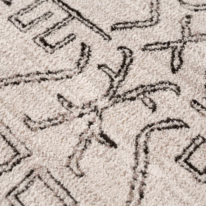 Divya Cream & Charcoal Area Rug - Clearance by Boutique Rugs