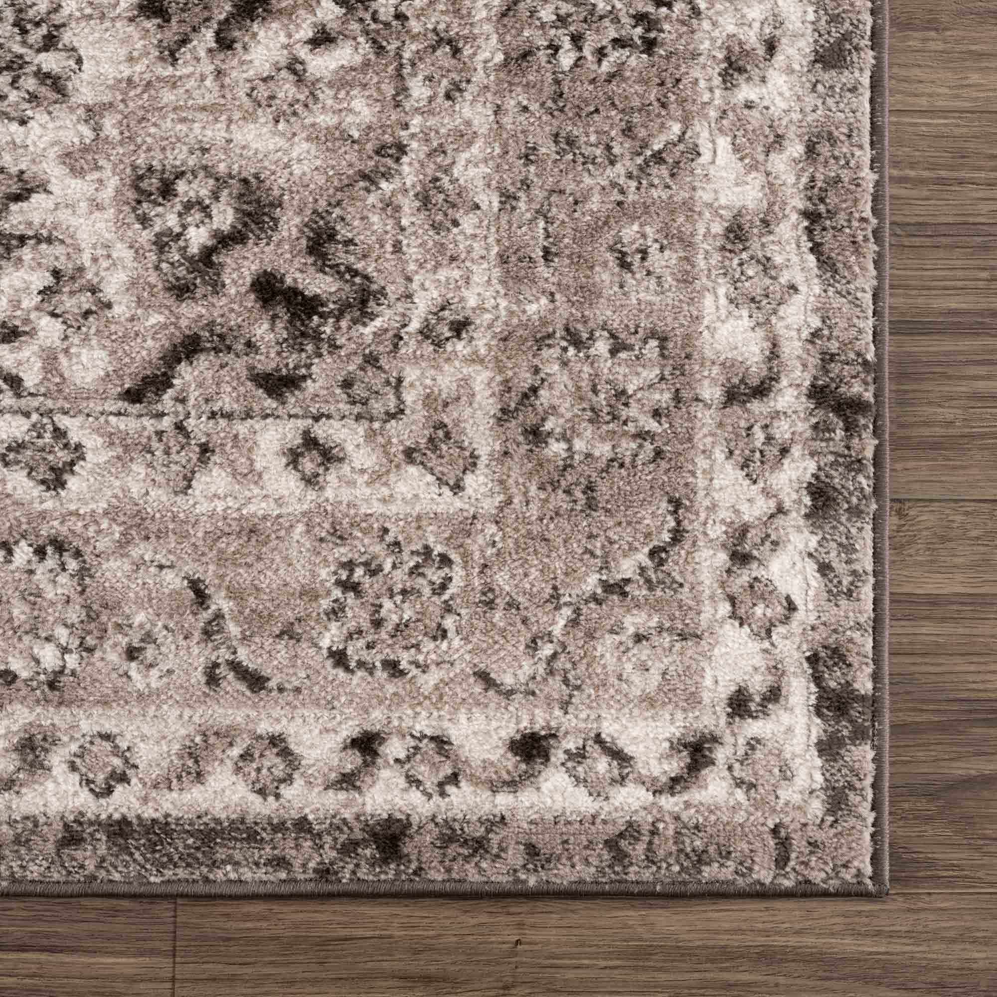 Albie Charcoal & Beige Area Rug by Hauteloom