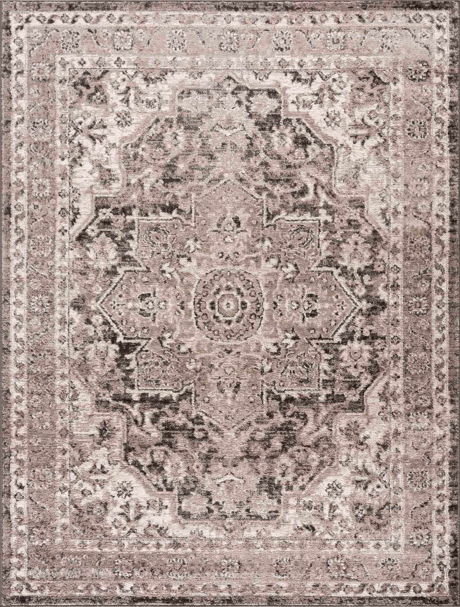 Albie Charcoal & Beige Area Rug by Hauteloom