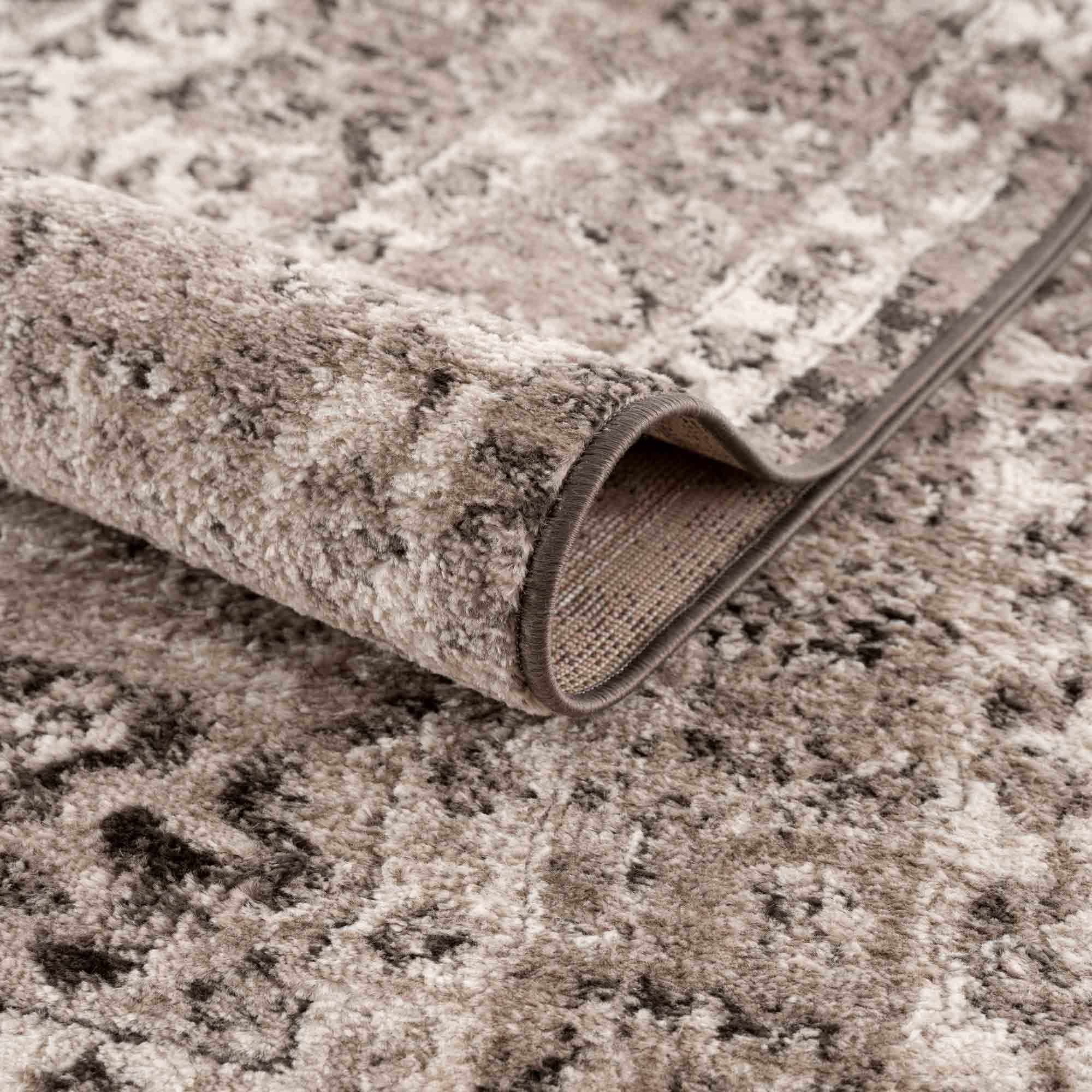 Albie Charcoal & Beige Area Rug by Hauteloom