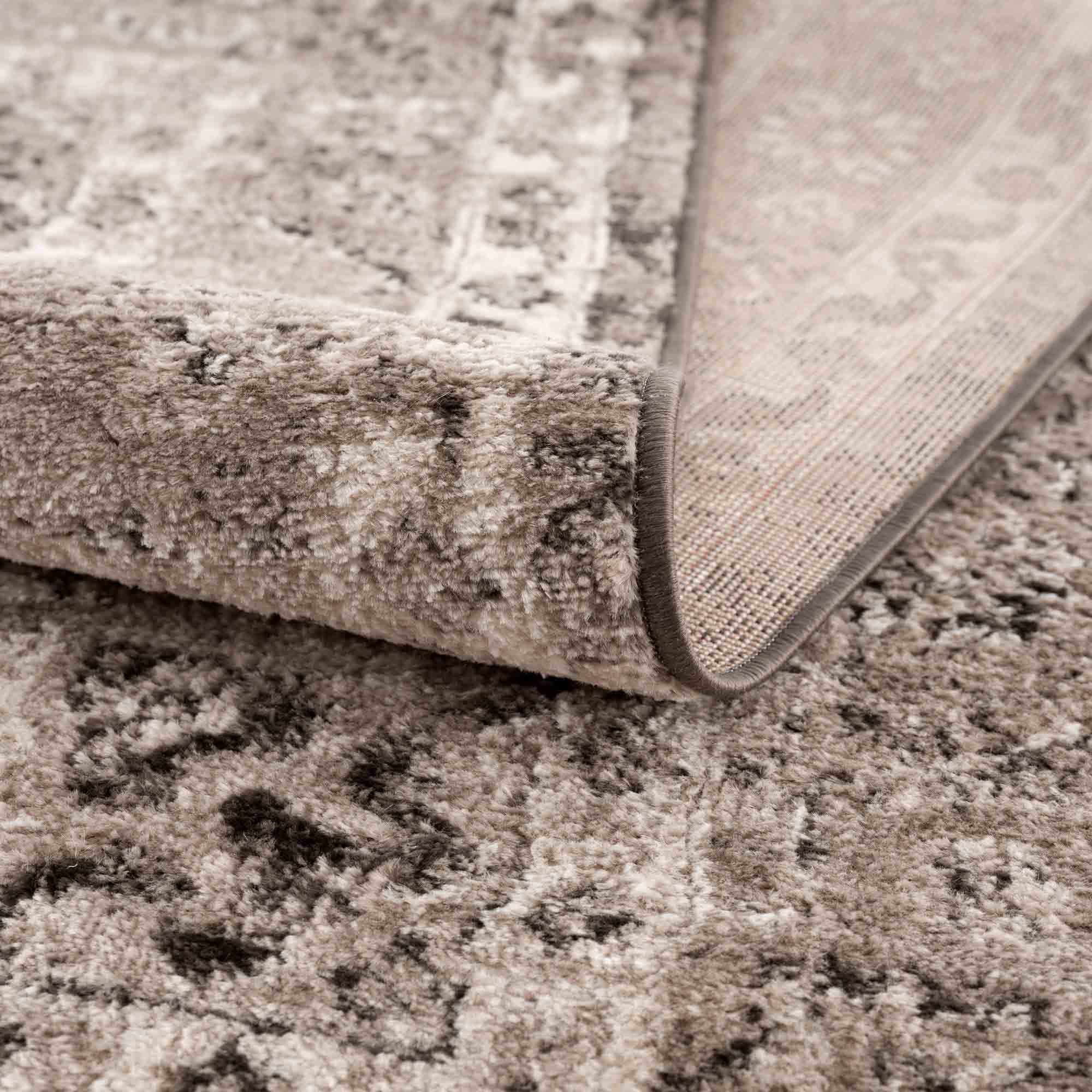 Albie Charcoal & Beige Area Rug by Hauteloom