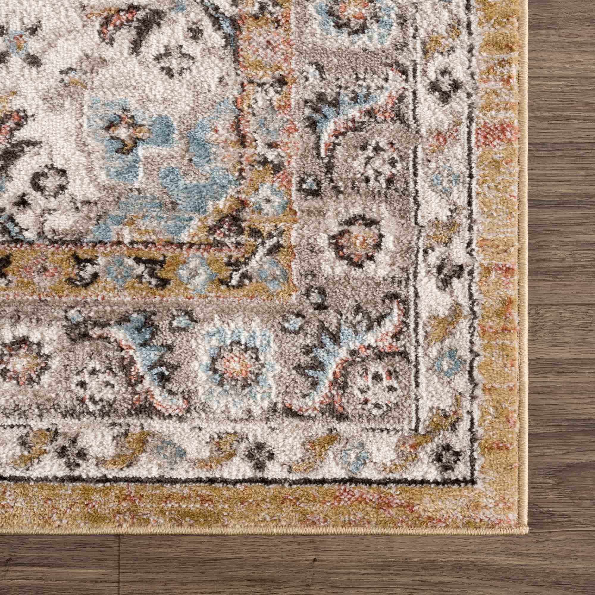 Albie Gold & Beige Area Rug by Hauteloom