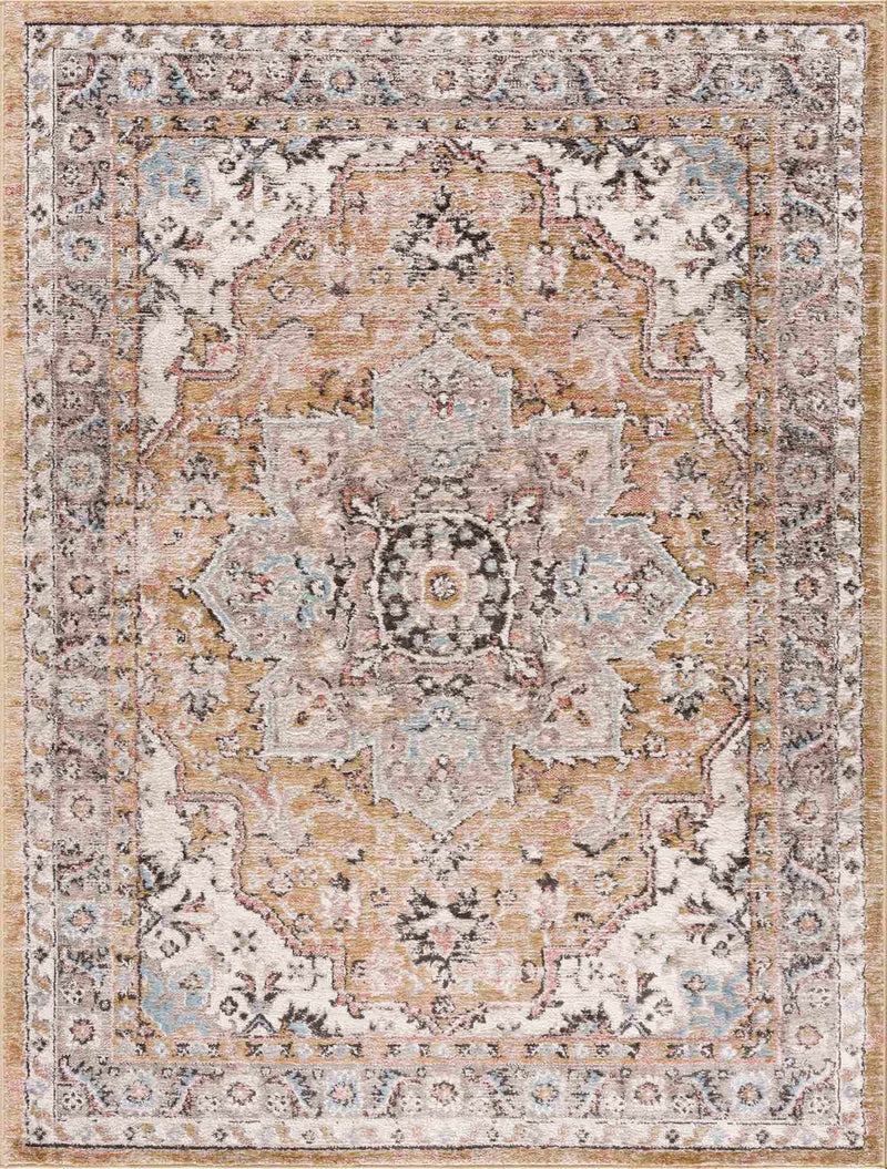 Albie Gold & Beige Area Rug - Clearance by Boutique Rugs