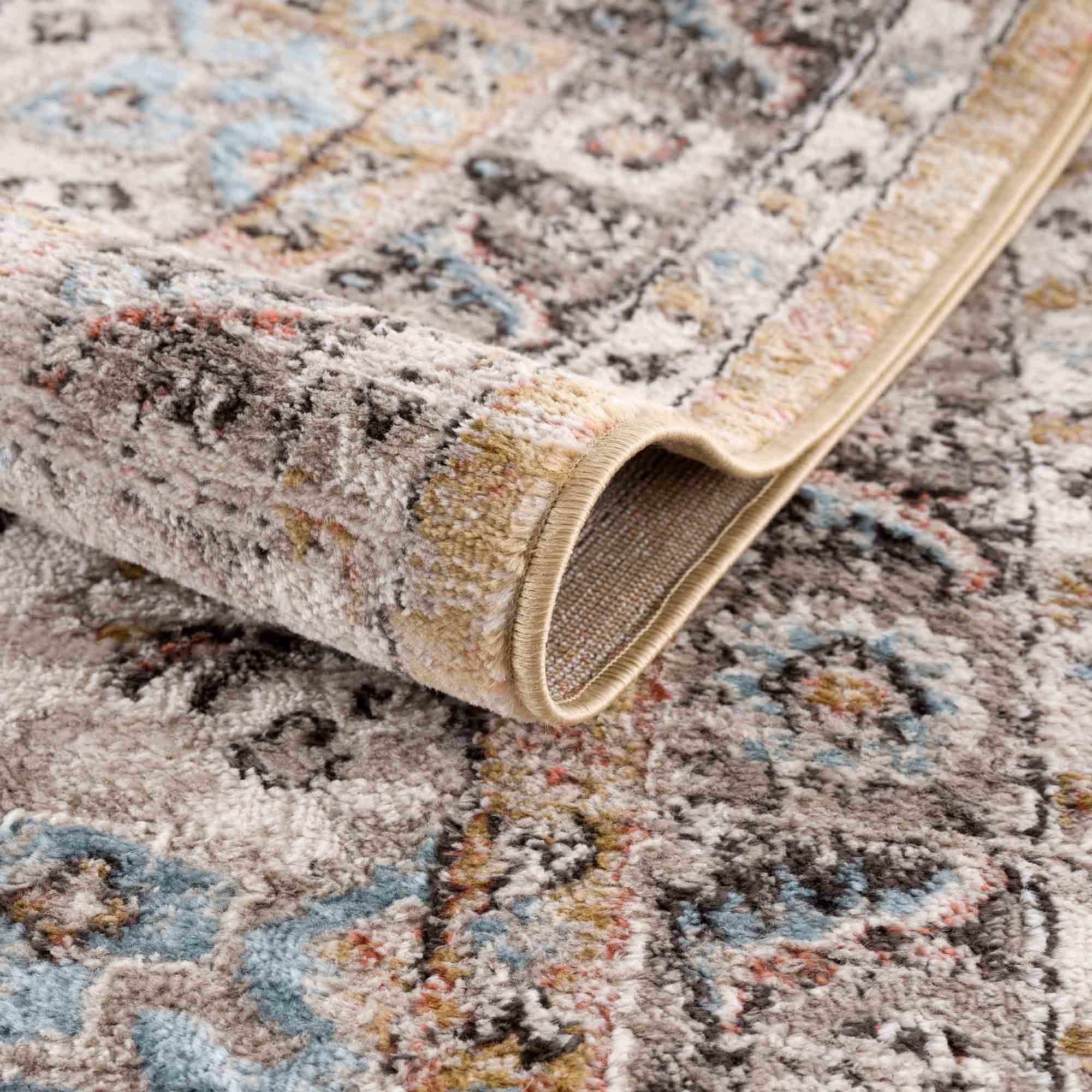 Albie Gold & Beige Area Rug by Hauteloom