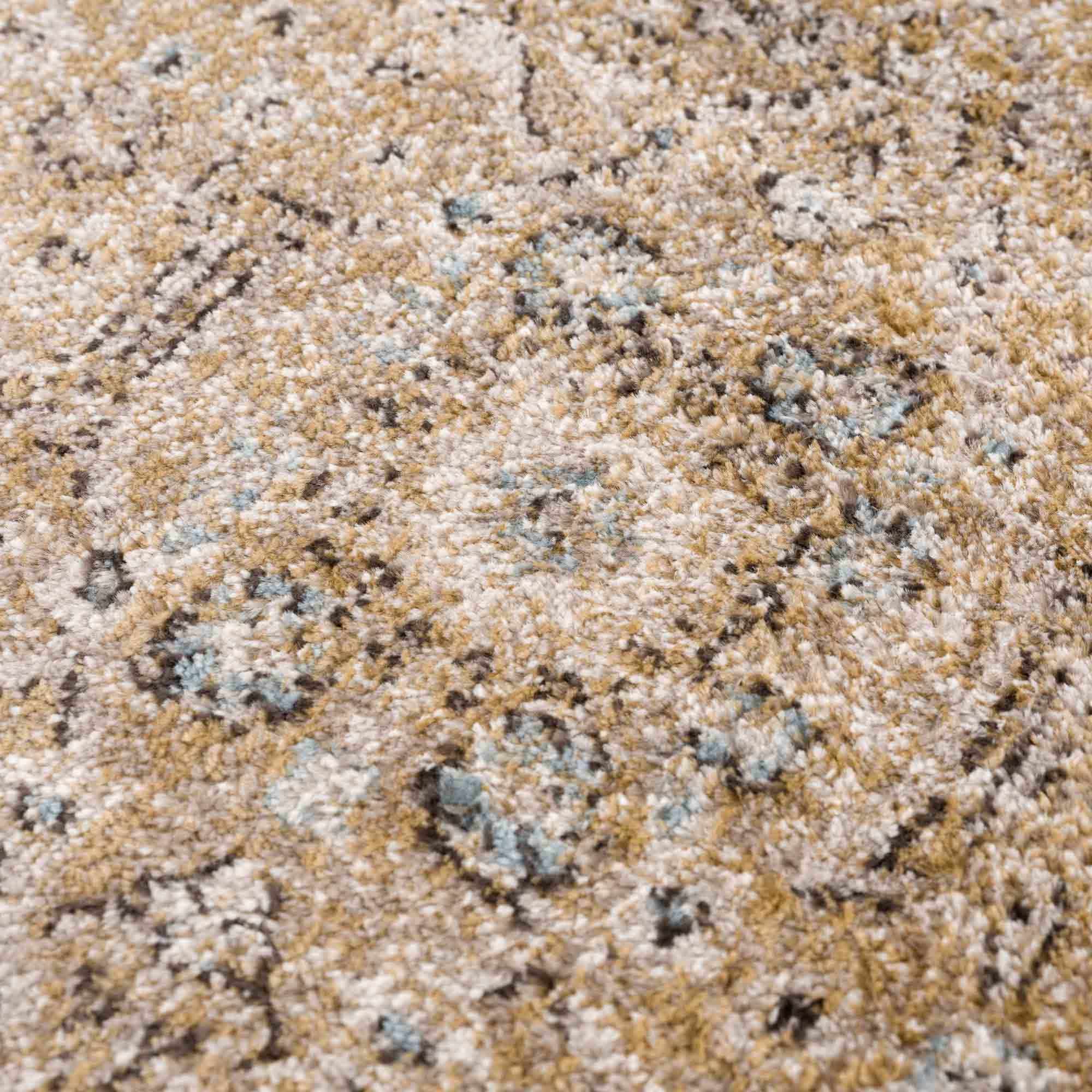 Anana Gold & Beige Area Rug by Hauteloom