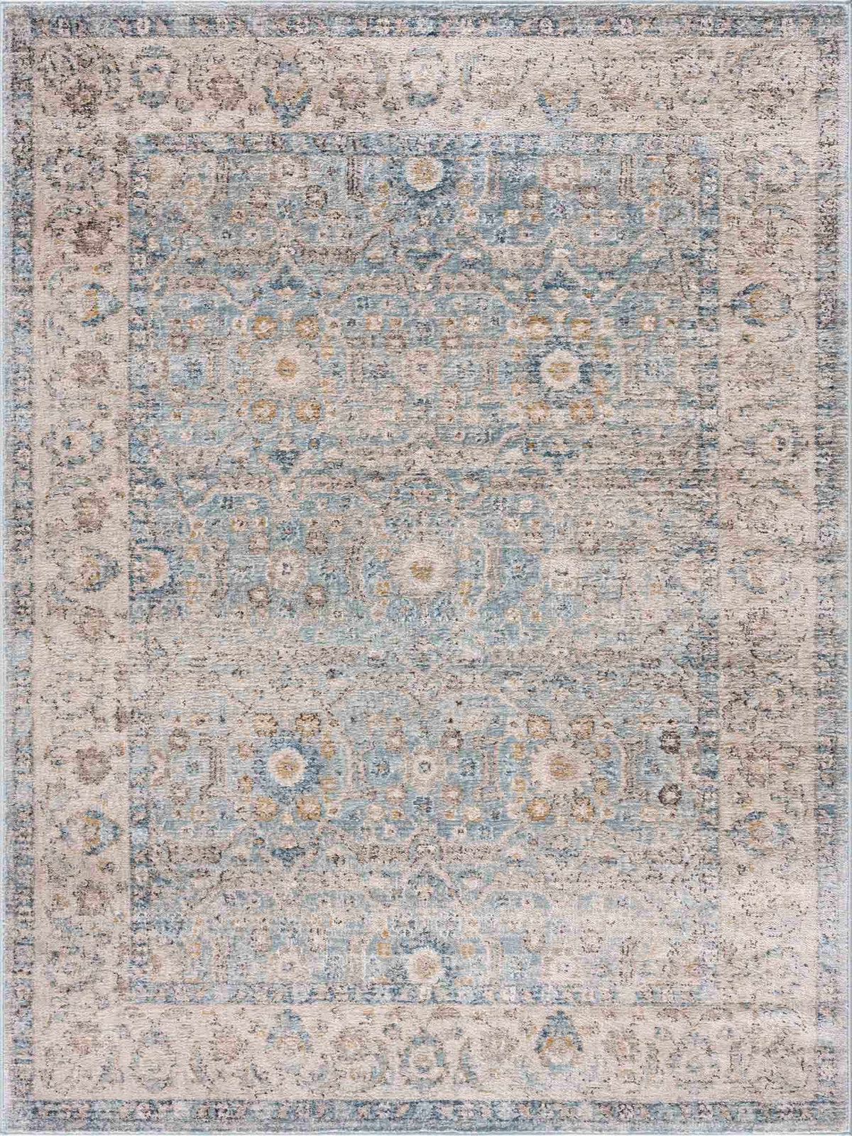 Anana Silver Blue & Beige Area Rug, photo 2 of 14