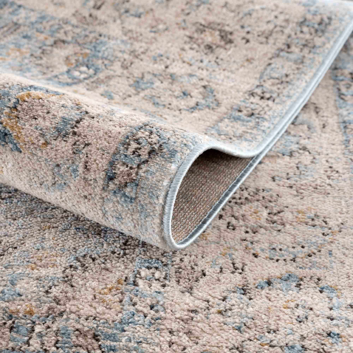 Anana Silver Blue & Beige Area Rug, photo 4 of 14